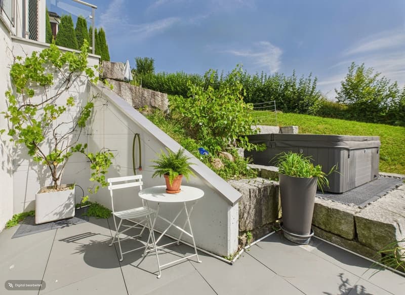 Exklusive Terrassenwohnung an wunderschöner Lage mit freier Sicht auf die Berge, die Linthebene und den Zürichsee (8)