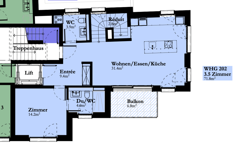 NEUBAU: Exklusive 3.5-Zimmer-Duplexwohnung in Zürich Witikon (10)