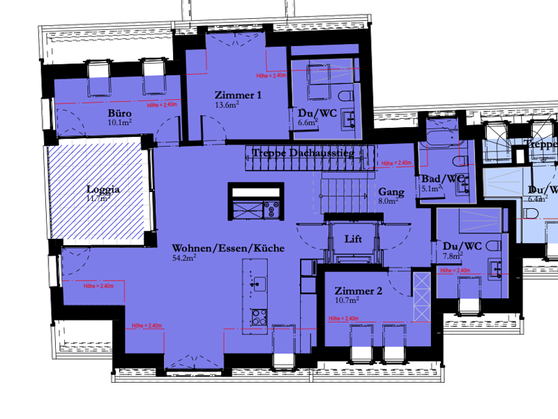 Exklusive 4.5-Zimmer Dachwohnung mit privater Dachterrasse (9)