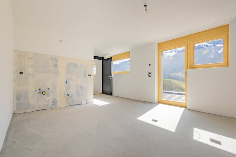 Studio nuovo luminoso con terrazza e vista panoramica a Davos Wiesen (3)