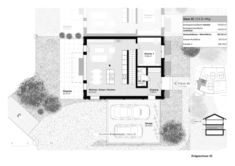 Maison mitoyenne de 5,5 pièces comme résidence principale de haute qualité (3C) à Davos Wiesen (12)
