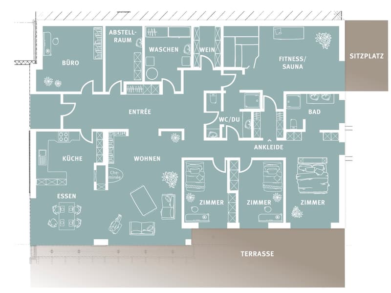 Exklusive 6.5-Zimmer-Wohnung in Bassersdorf (18)