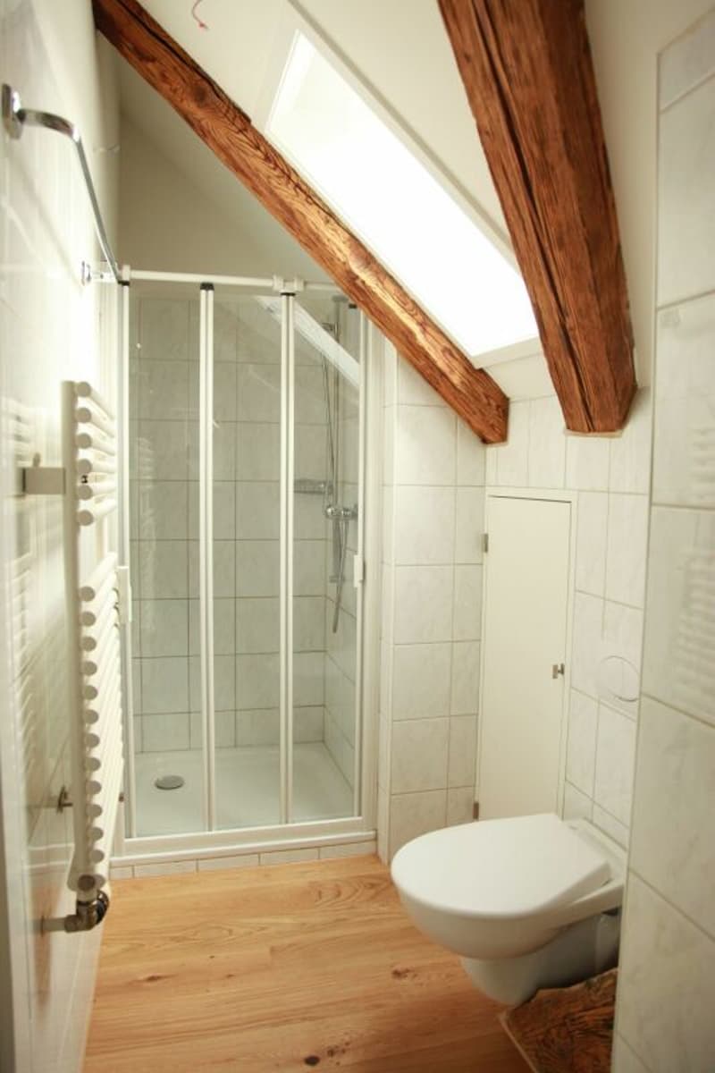 Dusche/WC mit Dachfenster