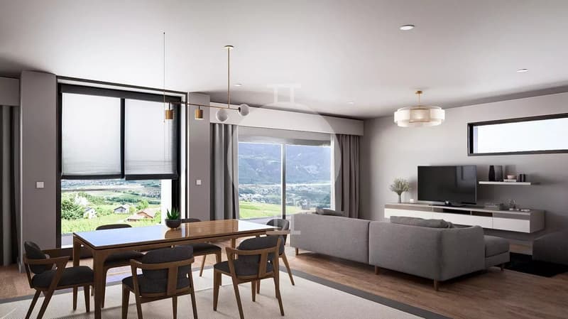 For sale? Spacious 179 m² apartment with panoramic view? Valençon, commune of Lens (VS) (3)