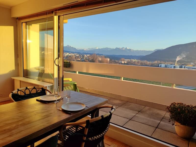 Attique traversant - Vue panoramique Mont-Blanc & Jura - 101 m² - (11)