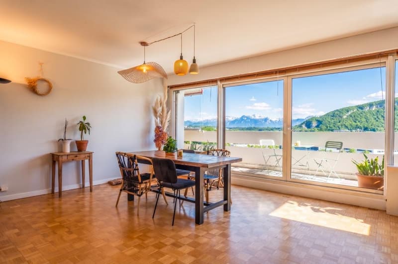 Attique traversant - Vue panoramique Mont-Blanc & Jura - 101 m² - (1)