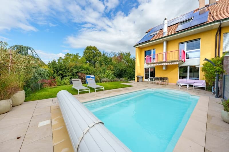 Magnifique villa d'architecte de 7.5 pièces avec piscine chauffée et jacuzzi à Corcelles-près-Payerne (11)