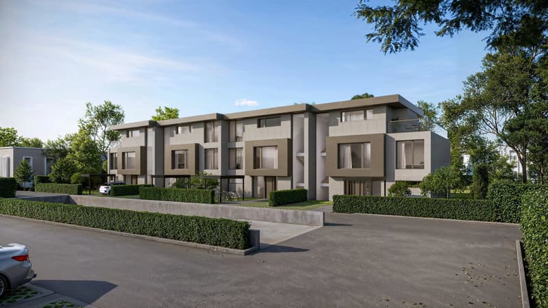 Quatre townhouses contemporaines sur plan à Pinchat, Carouge (11)
