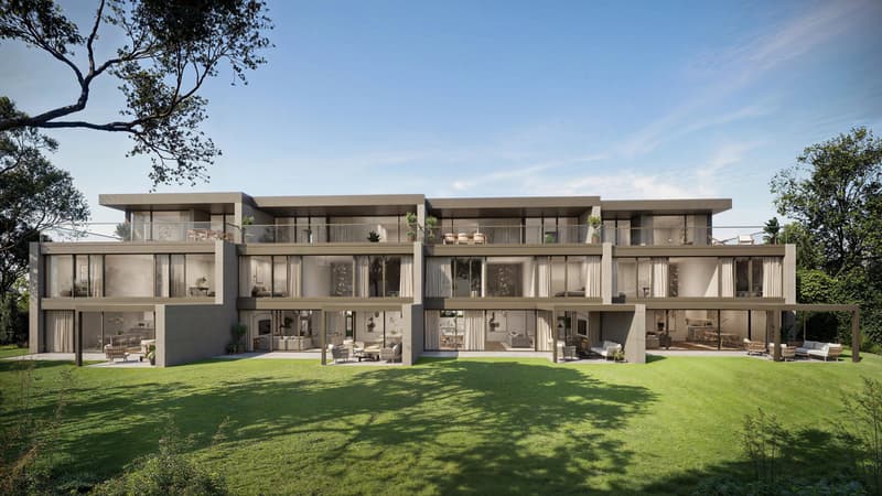 Quatre townhouses contemporaines sur plan à Pinchat, Carouge (10)