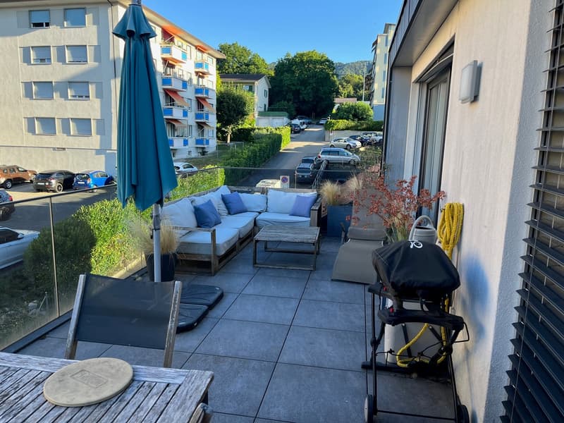 Schönes Apartment mit großer Terrasse im Zentrum von Rolle, neues Gebäude (8)