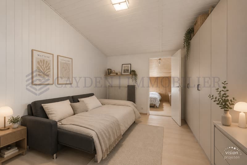 Charming attic apartment with lake and Mont-Blanc view (13)
