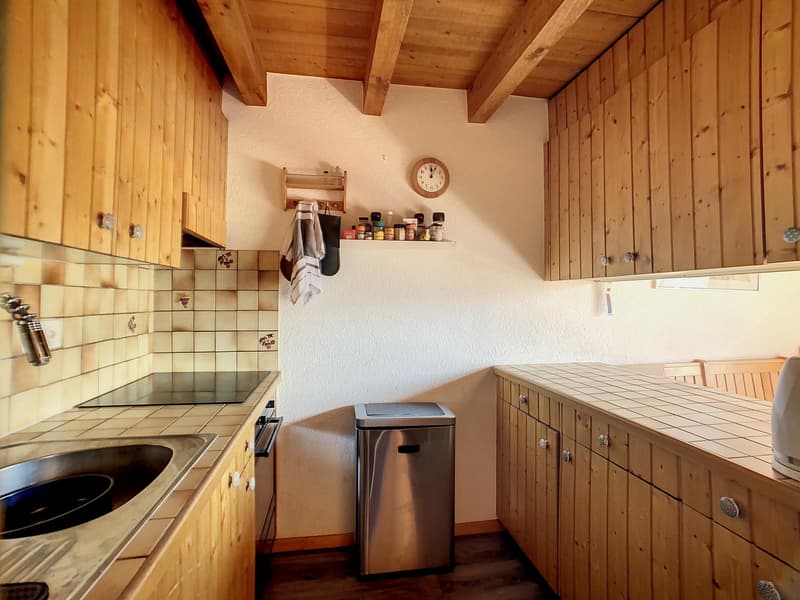Charmantes 3-Zimmer-Wohnung in den Höhen von Verbier, mit atemberaubendem Blick vom Balkon. (4)