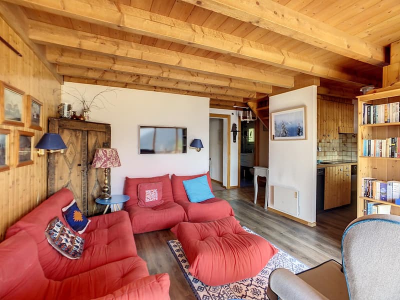 Charmantes 3-Zimmer-Wohnung in den Höhen von Verbier, mit atemberaubendem Blick vom Balkon. (2)