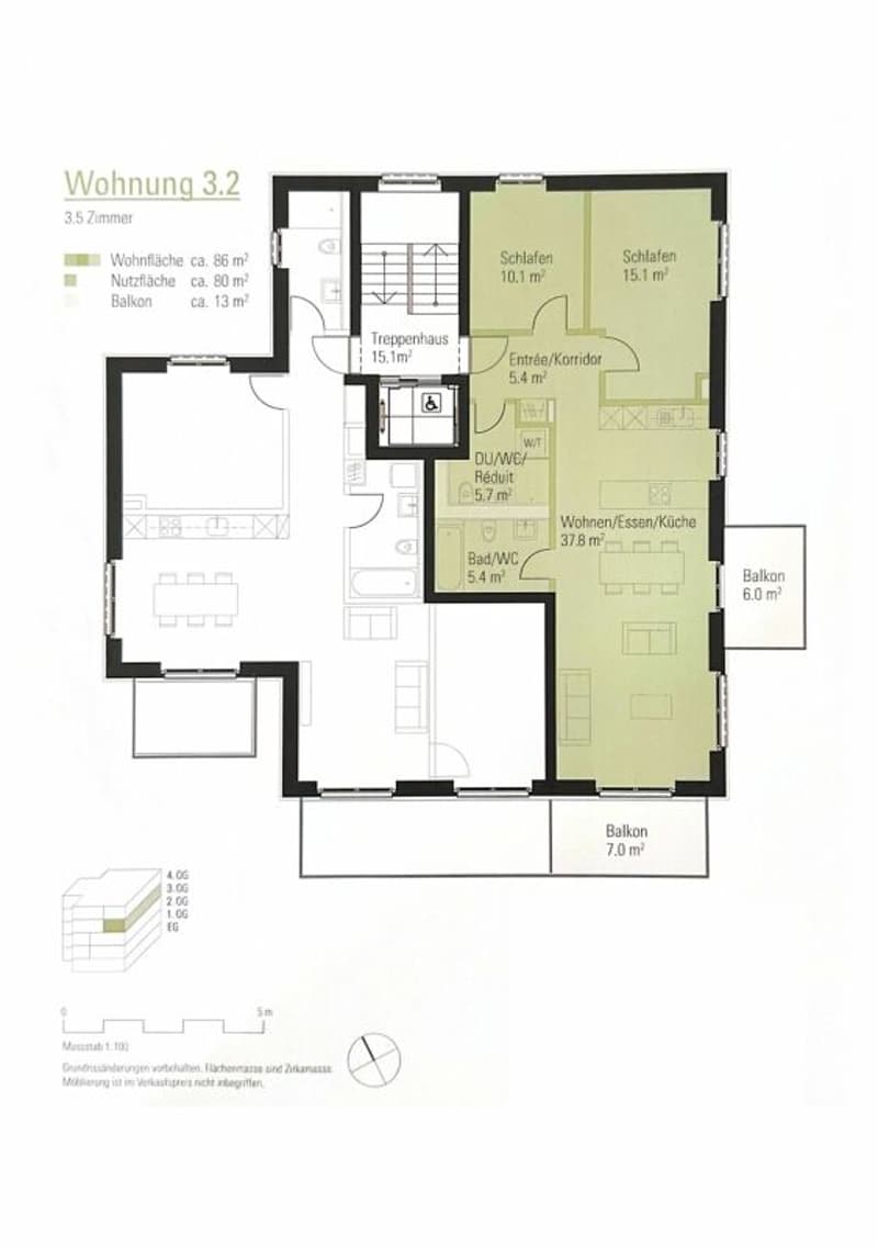 Helle und moderne 3.5-Zimmer-Wohnung (5)