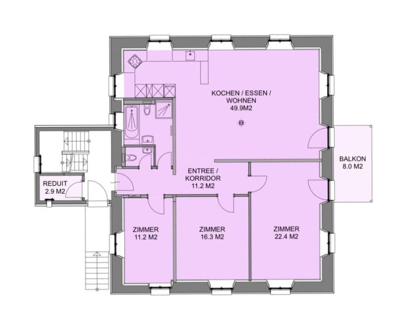Moderne 4.5-Zimmer-Wohnung im Grünen mit Südbalkon (11)