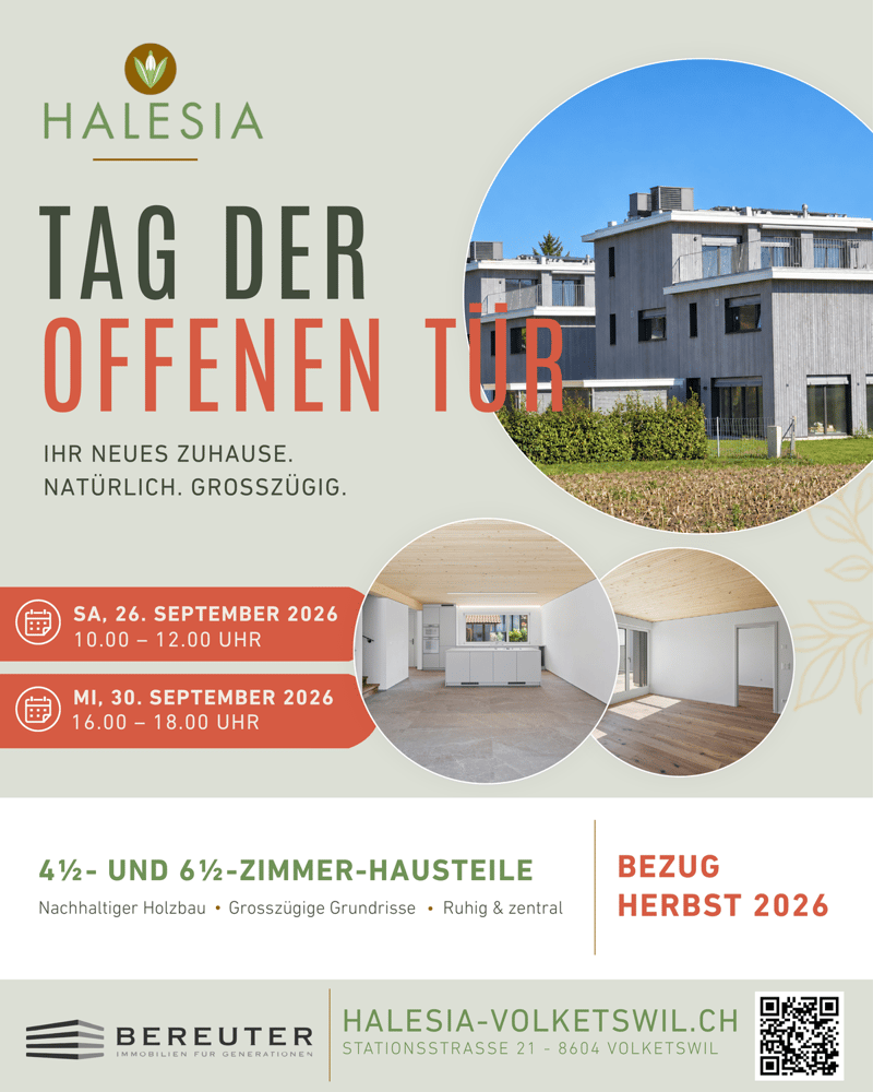 Attraktiver Neubau in Volketswil: 3.5 (4.5)-Zimmer-Hausteil mit privatem Garten (1)