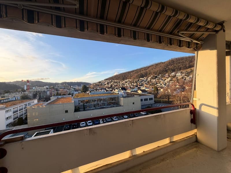 Above the roofs in the center of Wettingen (1)