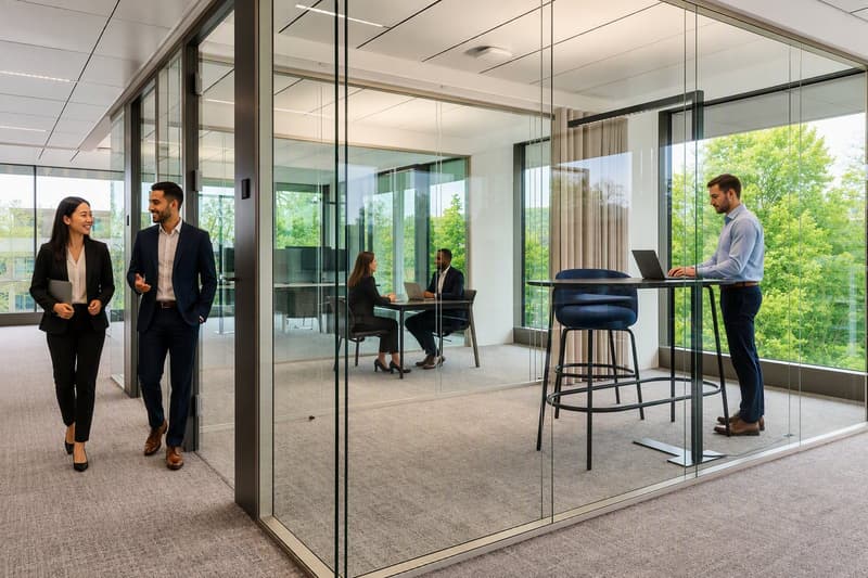 Lavorare sul lago – uffici open space premium pronti per essere occupati (12)