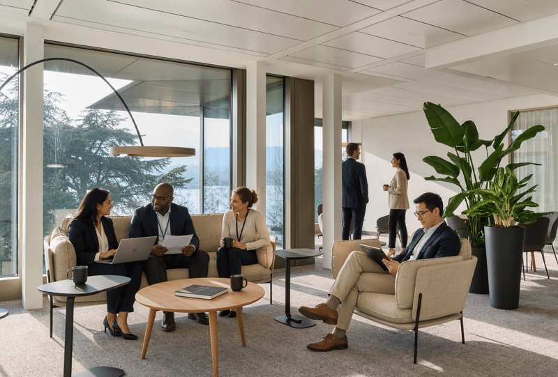 Lavorare sul lago – uffici open space premium pronti per essere occupati (8)