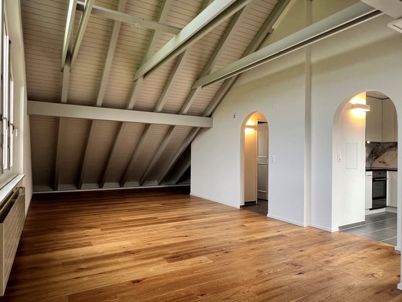 Kürzlich sanierte 1.5-Zimmer-Dachwohnung mit Balkon (2)