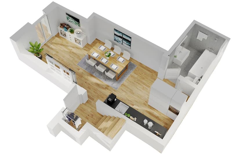 Grande maisonnette de 4½ pièces en mansarde (8)