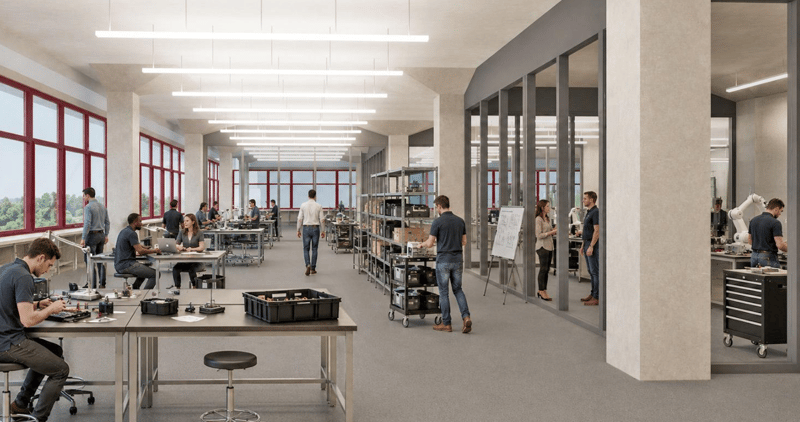 1. Obergeschoss Visualisierung für Industrial Light Nutzung