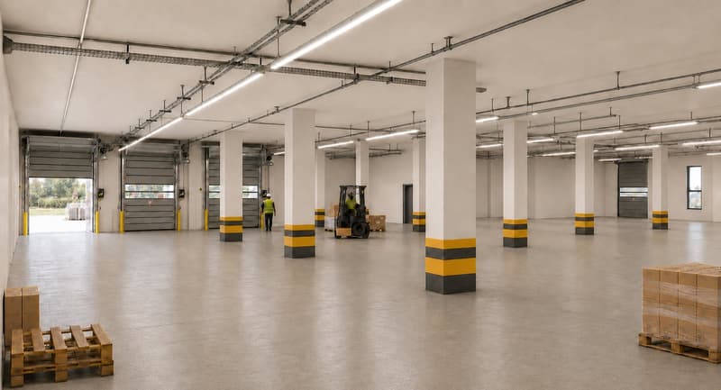 Visualisierung Erdgeschoss Mieter 1 ca. 3'717 m², vier Rampen