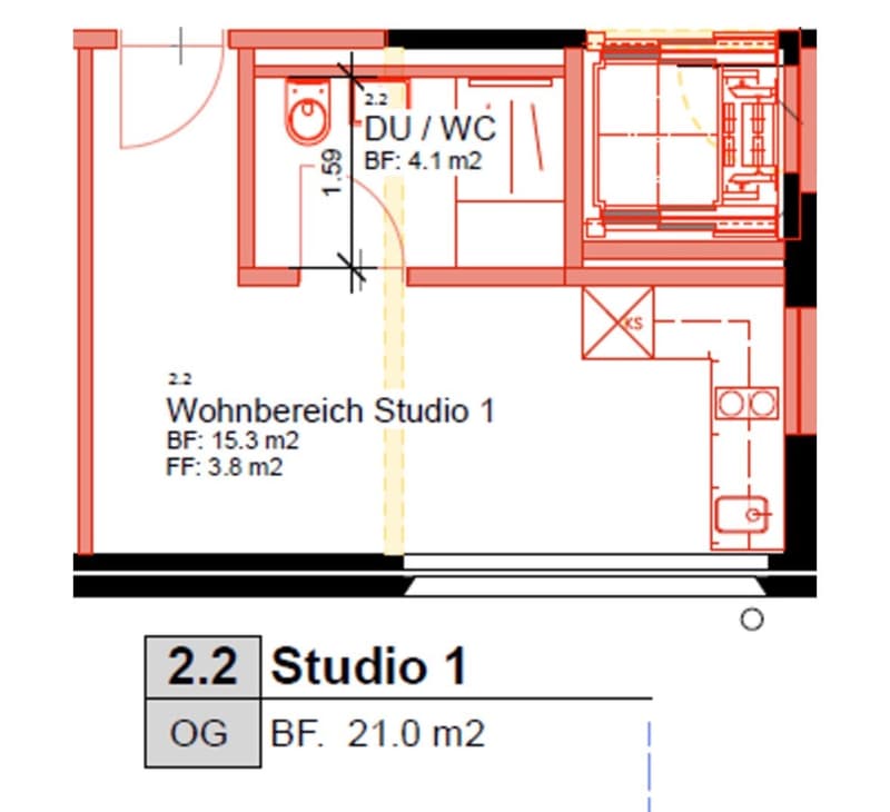 Möbliertes Studio-Apartment im Neubau – Russikon, Madetswilerstrasse 18 (5)