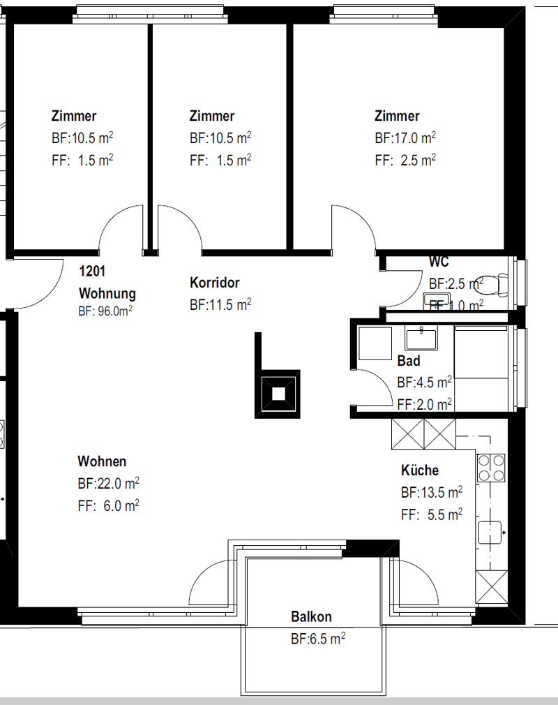 Bright 4.5-room apartment with balcony in Pfäffikon ZH (6)