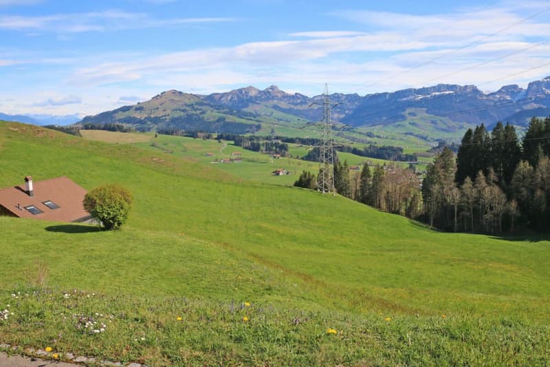 Ansicht Parzellen Nr. 1777 und Nr. 1799 mit Aussicht gegen Osten