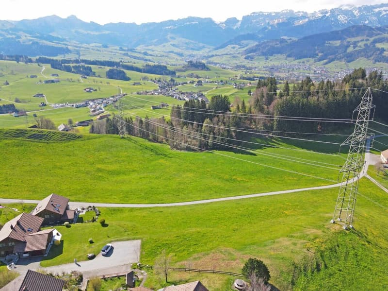 Ansicht Bauland Richtung Südost