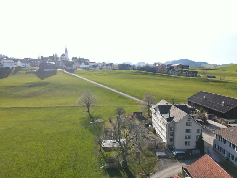 Ansicht Lage Liegenschaft mit Aussicht Richtung West