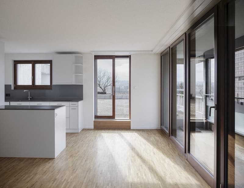 Küche mit Zugang zu Terrasse