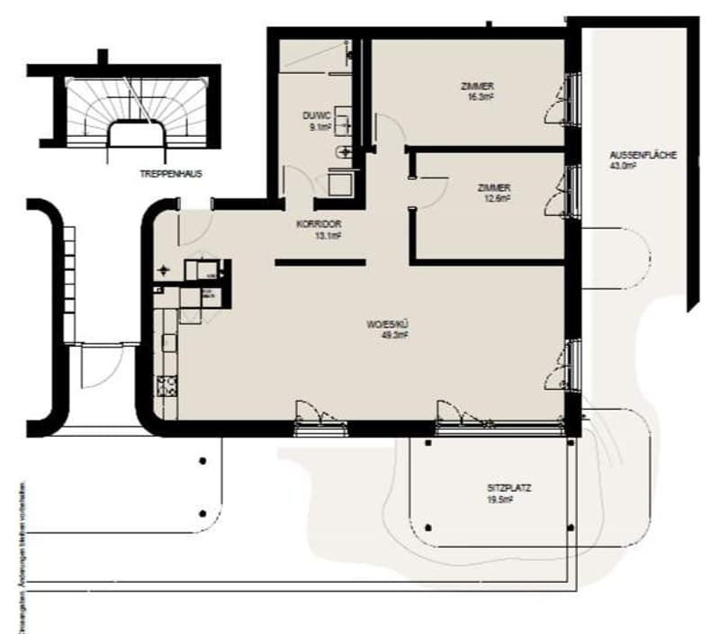 Appartamento nuovo esclusivo 3.5 locali (100m²) con 43m² di spazio esterno vicino a Zurigo (3)