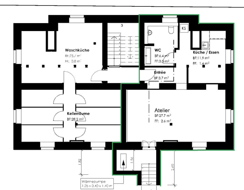 Espace commercial/hobby polyvalent (environ 50 m² de surface totale) au Weibelackerweg 3, Roggwil : Partiellement rénové (5)