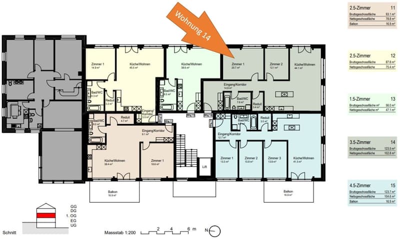 Grosszügige 3.5-Zimmer-Wohnung im Neubau mit Reduit - 103m² (5)