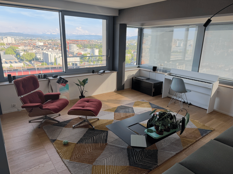 Appartamento 2,5 locali a piano alto, vista aperta sulla città e Uetliberg (1)