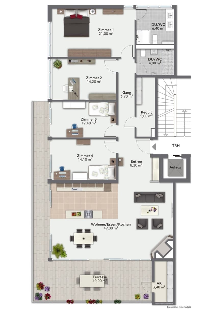 5.5-Zimmer-Wohnung Herrliberg 142 m2, Aussicht & 2 Parkplätze (2)