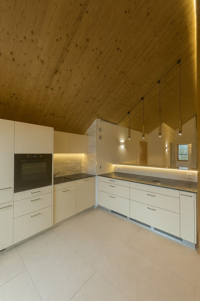 High-quality 3-room terrace apartment in loft style with a view in Rafz (2)