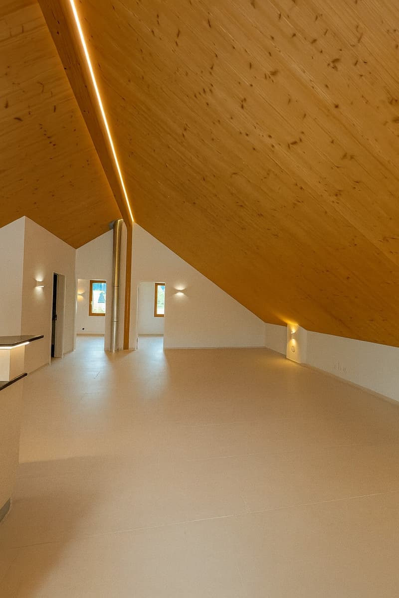 High-quality 3-room terrace apartment in loft style with a view in Rafz (9)