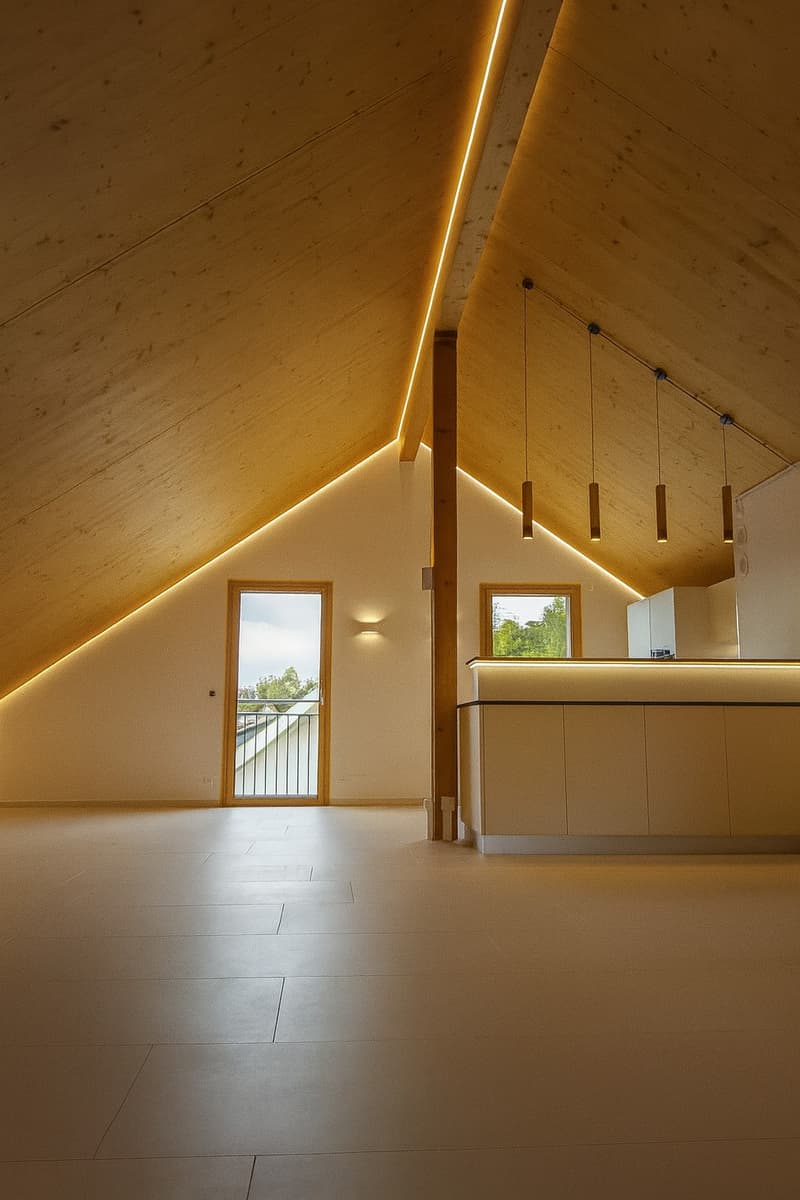 High-quality 3-room terrace apartment in loft style with a view in Rafz (3)