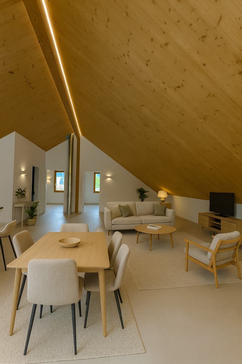 High-quality 3-room terrace apartment in loft style with a view in Rafz (10)