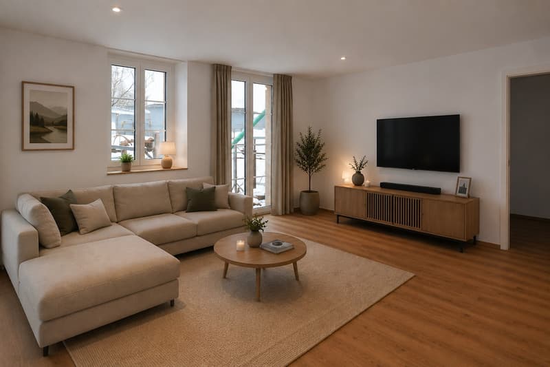 Appartamento di giardino moderno 3.5 locali in una posizione naturale (3)