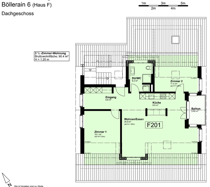 Ein Bjoux unter dem Dach für Individualisten 3.5 Zimmer 90m2 (2)