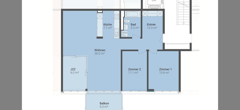 Appartamento di 3 camere con balcone (3)