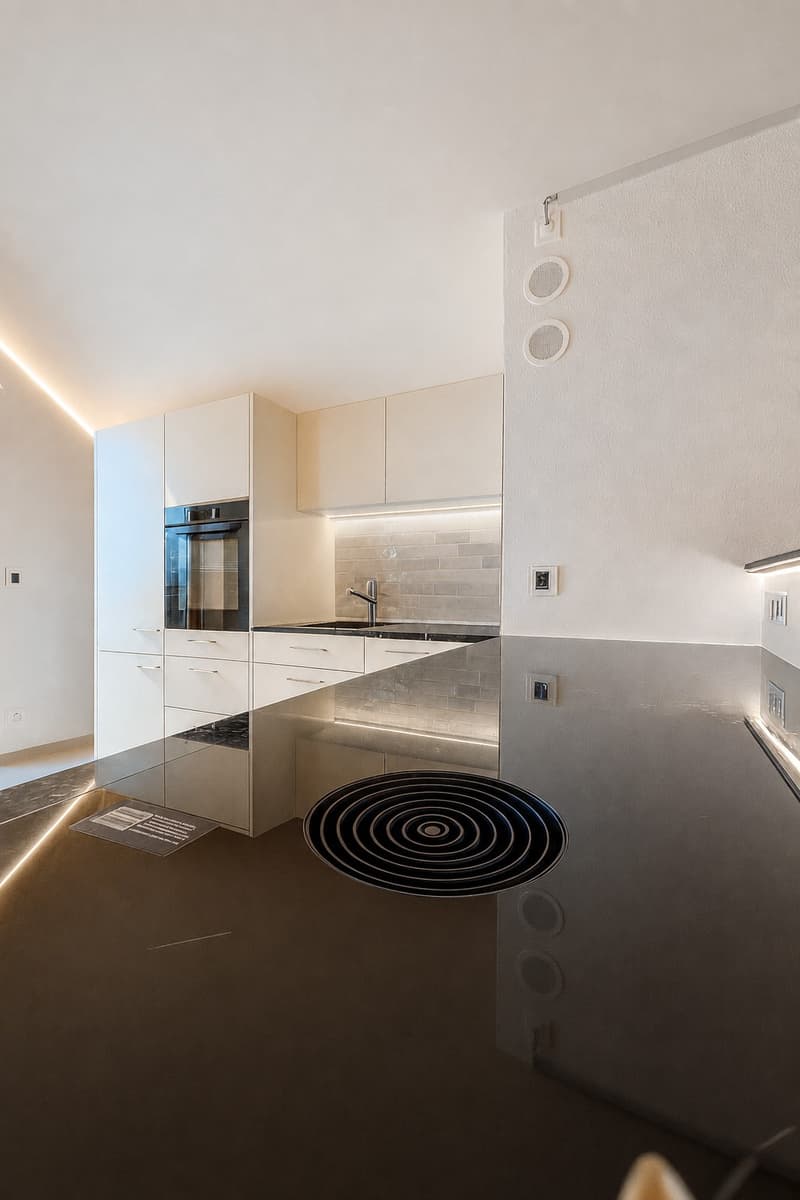High-quality 3-room terrace apartment in loft style with a view in Rafz (5)