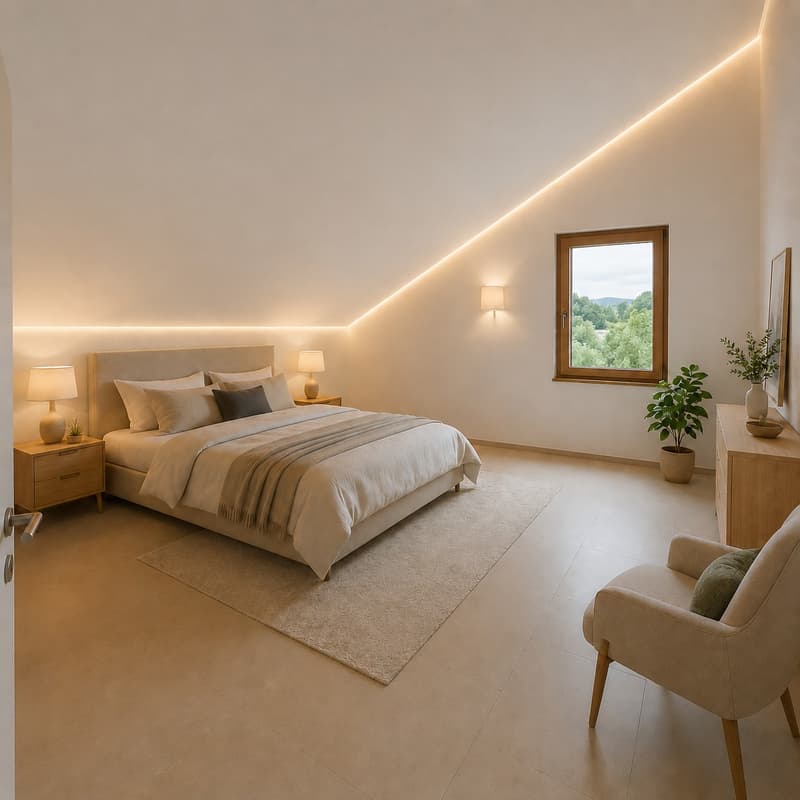High-quality 3-room terrace apartment in loft style with a view in Rafz (7)