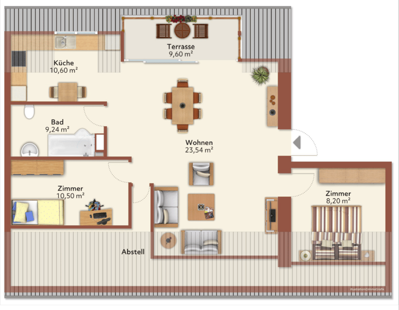 Bello appartamento mansardato accogliente (4)