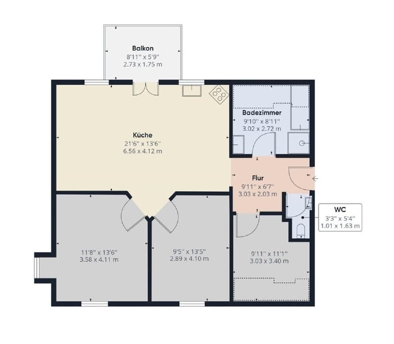 Helle & moderne 4.5-Zimmer-Dachwohnung mit Balkon in Thörigen (9)