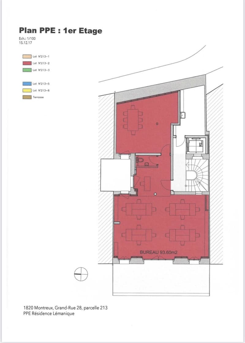 Montreux centre : Espace de 90m² avec balcon (9m²), ascenseur  Bureau ou Appartement (5)